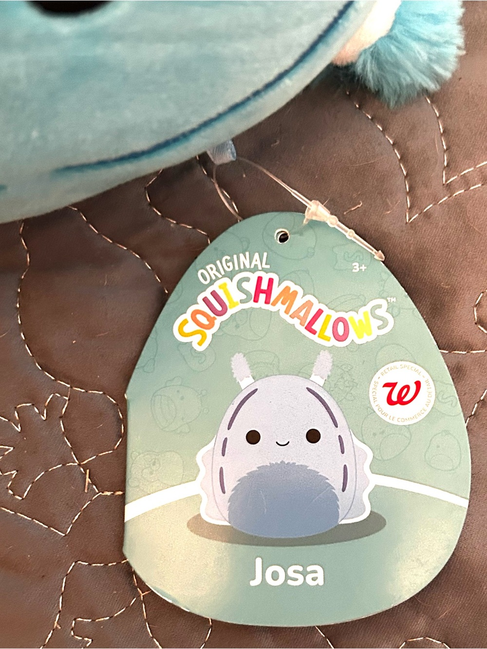Squishmallows Josa Turquoise Blue Sea Creature Plush - Cute Pom-Pom Antennae - Picture 4 of 5